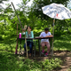 Sisters and university students, Matilde (L) and Marlene Pimentel, do their schoolwork from a hilltop where they can reach internet signal in El Tigre, El Salvador, on August 21, 2020.